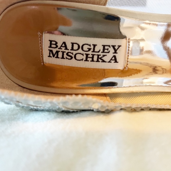 Badgley Mischka | NIB Witney Crystal Embellished Satin Stiletto | Ivory - Picture 12 of 16